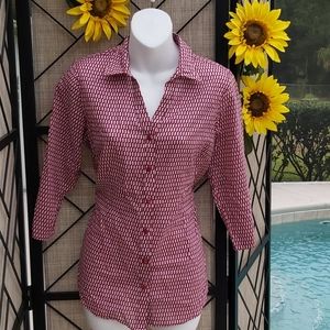 CABELA'S  Half Sleeve Blouse  Button Down EUC S/P.